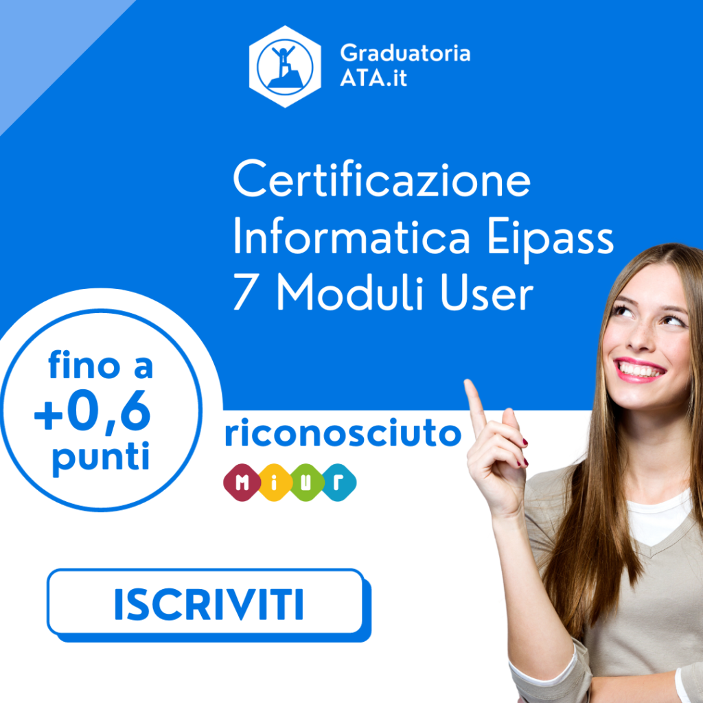 Corsi Riconosciuti MIUR Graduatoria ATA 2024 Graduatoria ATA